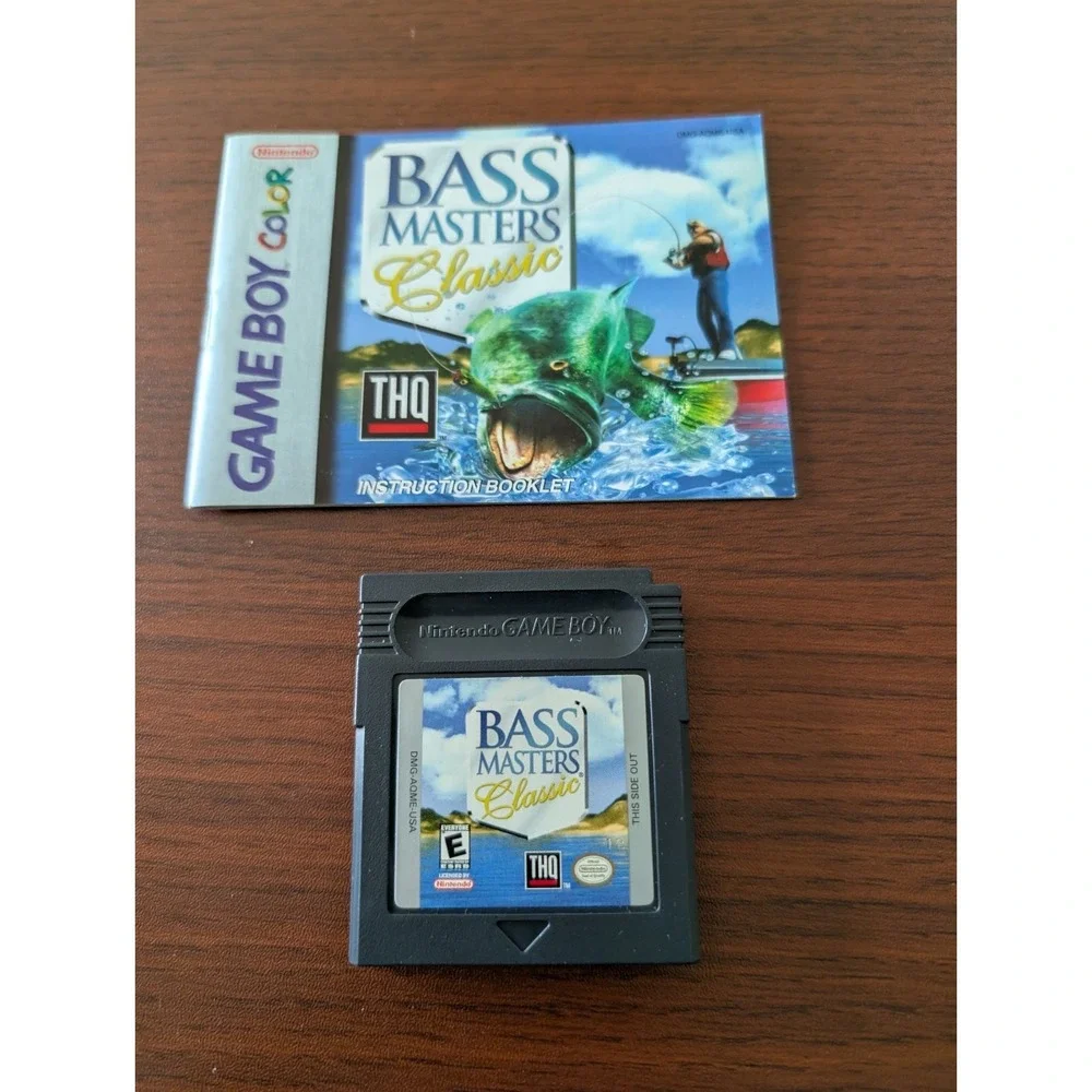 BASS Masters Classic (Nintendo Game Boy Color, 1999) Tested With Manual